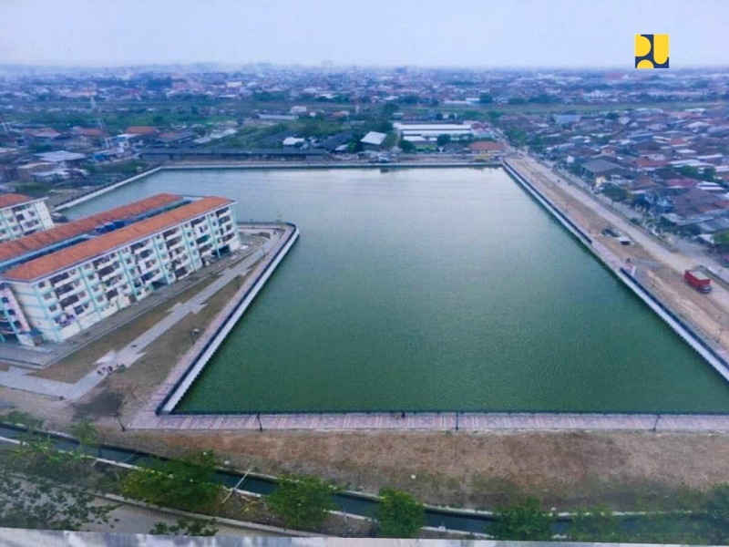 Pembangunan Bendung Gerak Kanal Banjir Barat Semarang Sudah Mencapai 92
