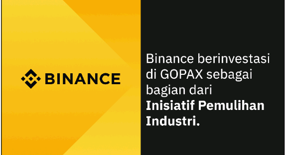 Binance Investasi di Bursa Mata Uang Kripto Korea Selatan GOPAX Melalui Industry Recovery Initiative Binance