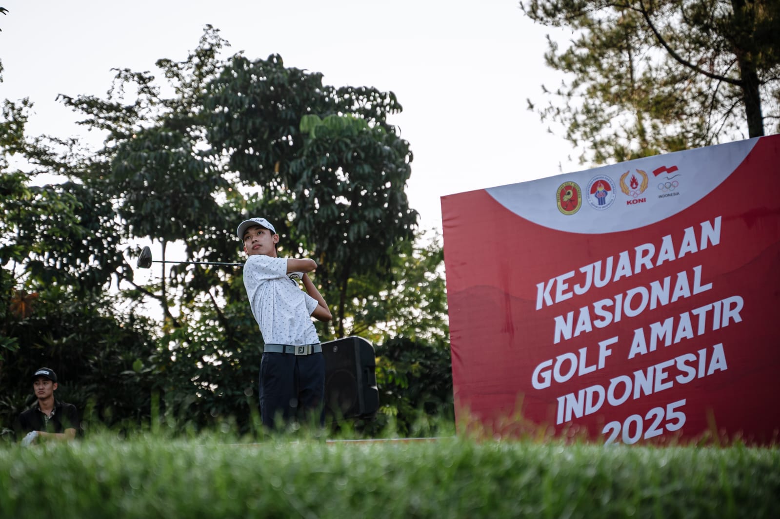 Randy in action dalam event Kejurnas Golf Amatir di SHL.