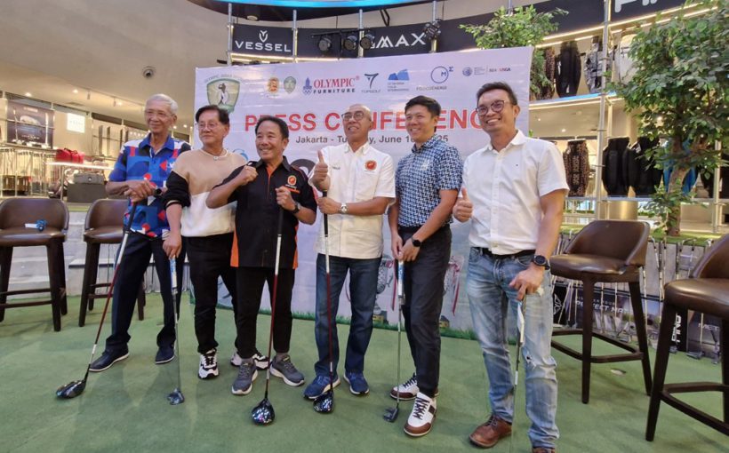 Ketua Pengprov PGI Jawa Barat, Sirod Zudin (keempat kiri), dalam peluncuran OJAO 2025 di Topgolf Premier, Jakarta, Selasa (10//6/2025) sore.